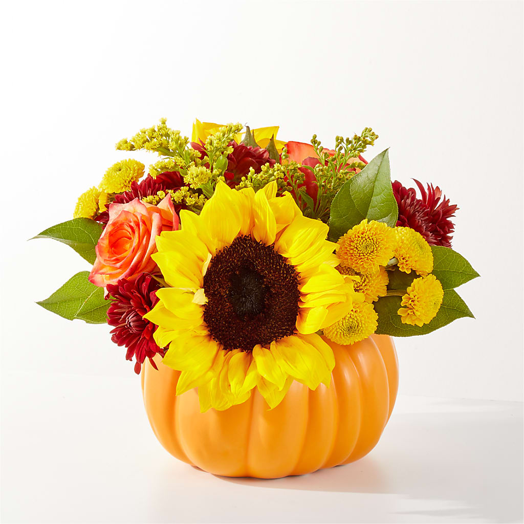 Golden Gourd Pumpkin Bouquet – Kiss Floral Llc, Claymont DE