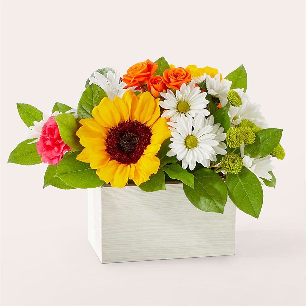 Sun-drenched Blooms Box Bouquet – Kiss Floral Llc, Claymont DE