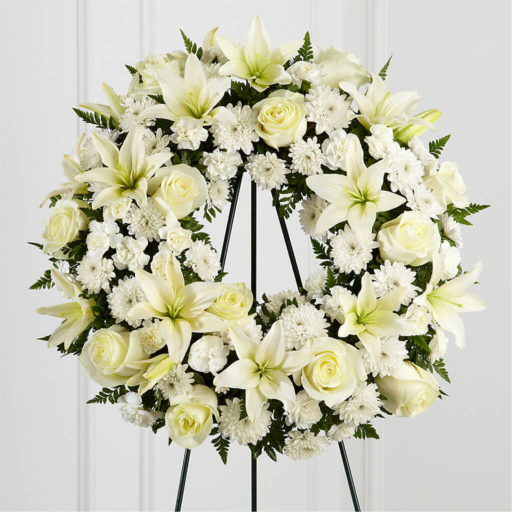 Treasured Tribute Wreath – Kiss Floral Llc, Claymont DE