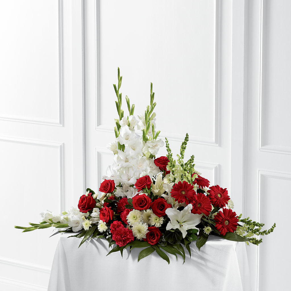 Crimson & White Arrangement – Kiss Floral Llc, Claymont DE