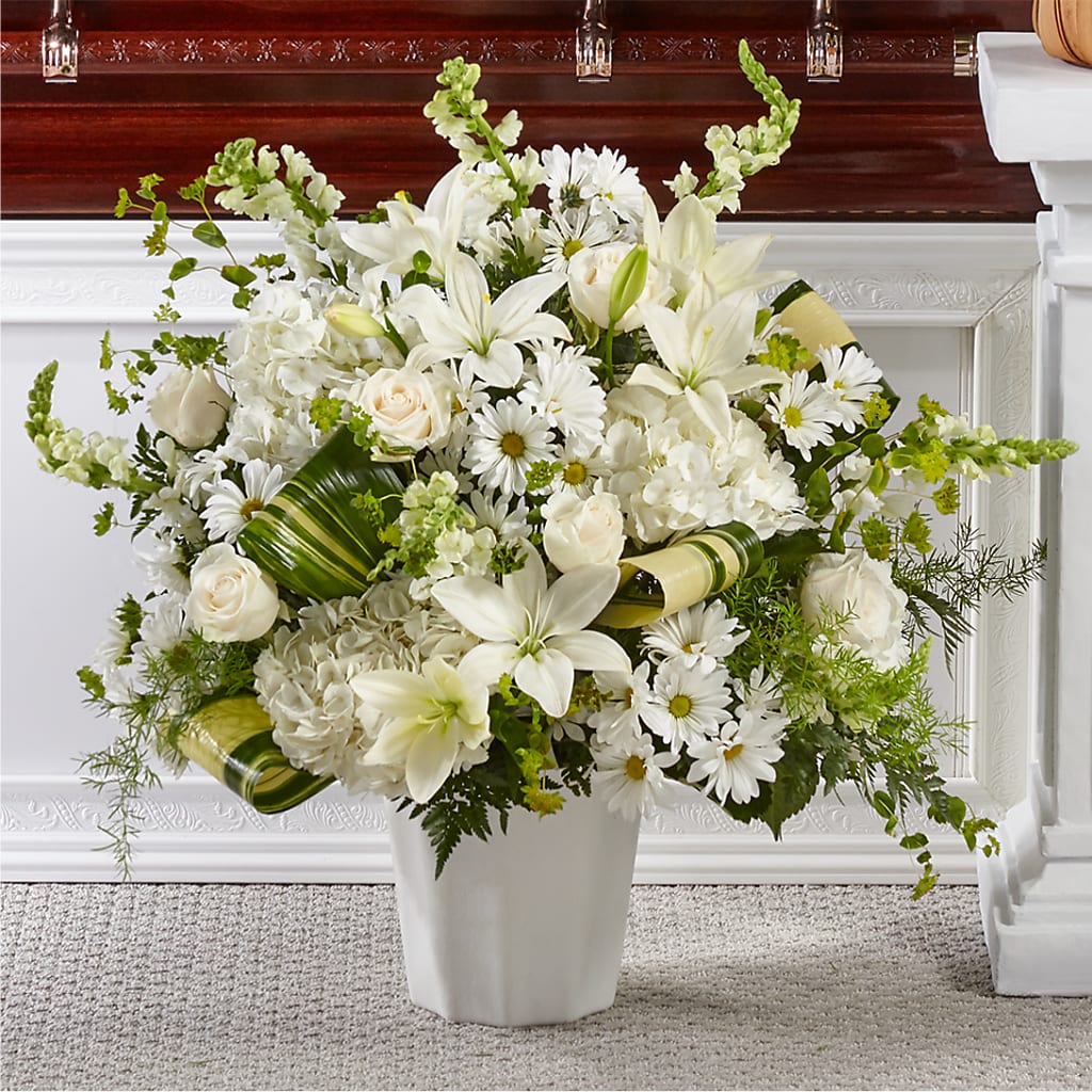 Thoughts of Tranquility Floor Basket – Kiss Floral Llc, Claymont DE