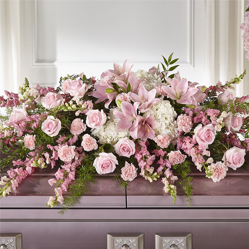 Life & Remembrance Casket Spray – Kiss Floral Llc, Claymont DE