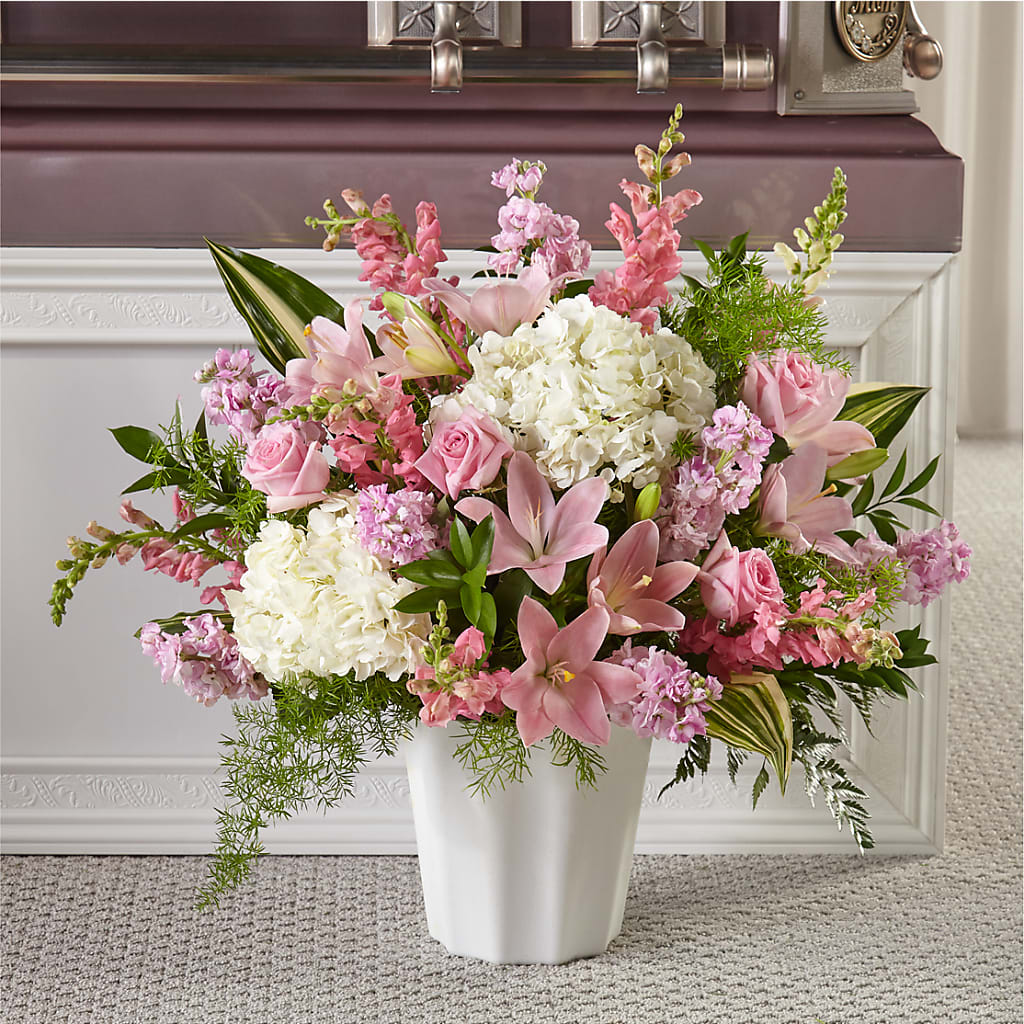 Simply Serene Floor Basket – Kiss Floral Llc, Claymont DE
