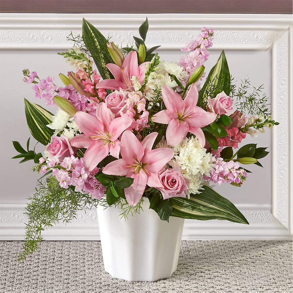 Simply Serene Floor Basket – Kiss Floral Llc, Claymont DE