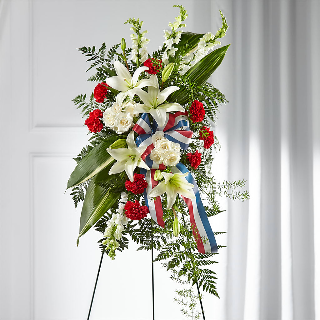 Stars of Life Standing Spray – Kiss Floral Llc, Claymont DE