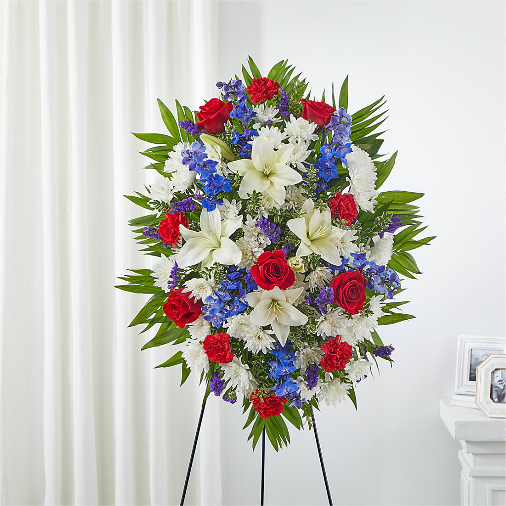 Cherished Service Standing Spray – Kiss Floral Llc, Claymont DE
