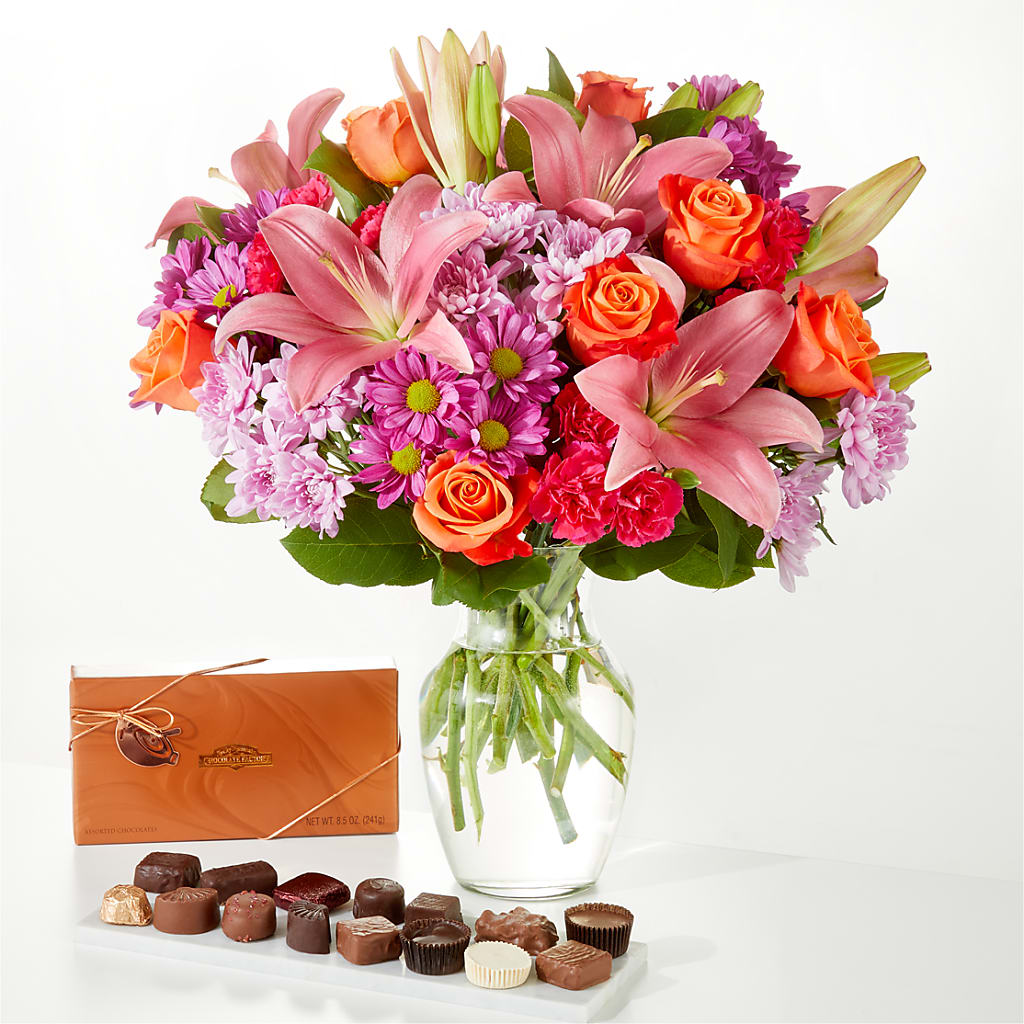 One and Only Bouquet and Chocolate Bundle – Kiss Floral Llc, Claymont DE