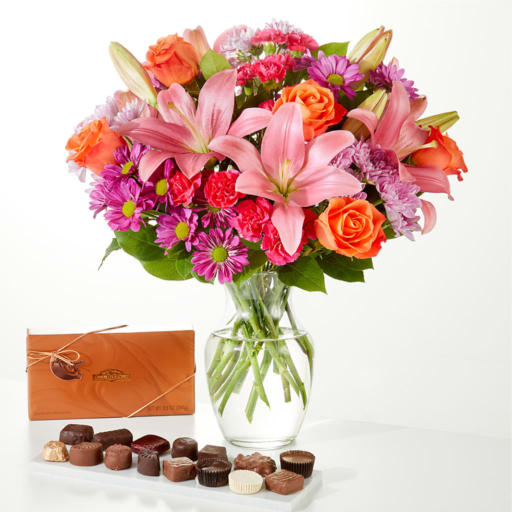 One and Only Bouquet and Chocolate Bundle – Kiss Floral Llc, Claymont DE