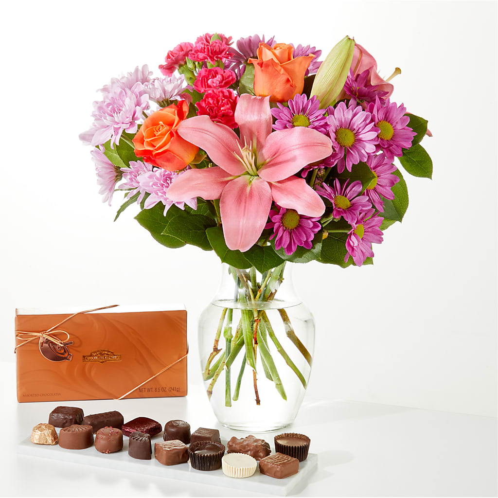 One and Only Bouquet and Chocolate Bundle – Kiss Floral Llc, Claymont DE