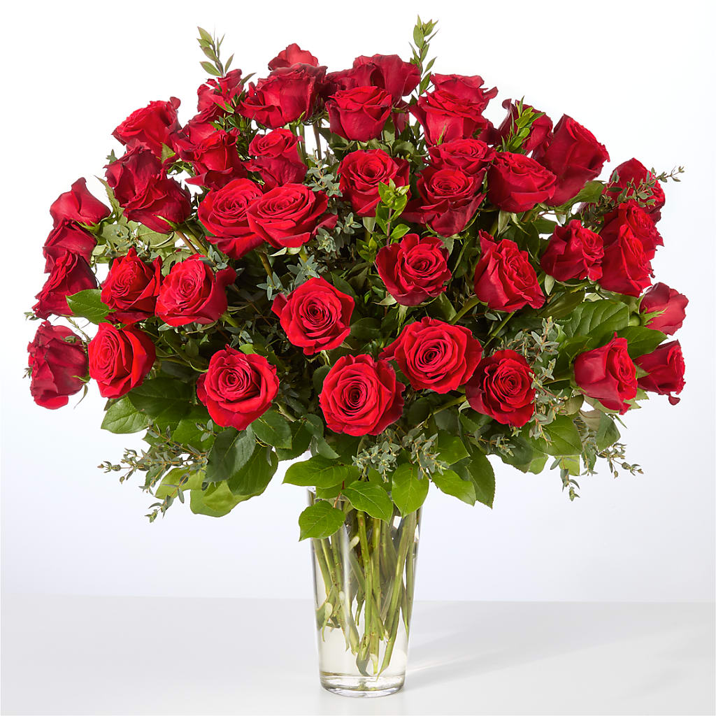 Forever Yours Fifty Stem Red Rose Bouquet – Kiss Floral Llc, Claymont DE