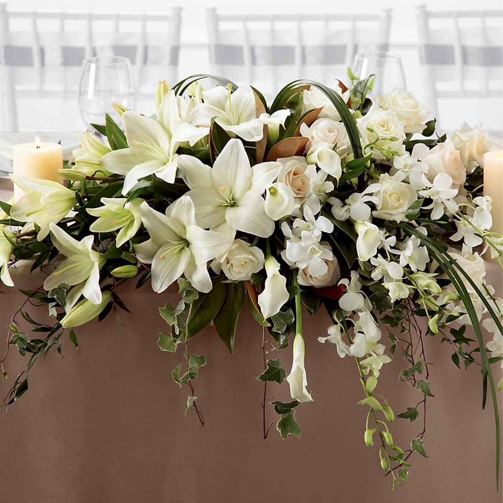 White Linen Arrangement – Kiss Floral Llc, Claymont DE