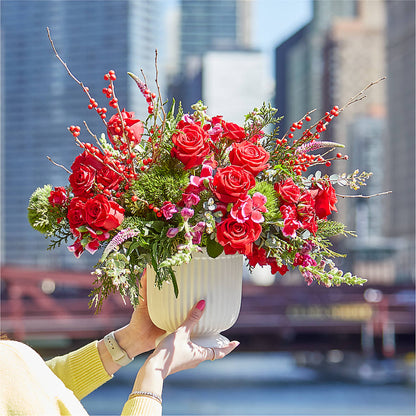 Big Red Bow Bouquet –  Kiss Floral Llc, Claymont DE
