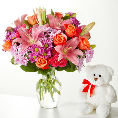 One and Only Bouquet and Bear Bundle –  Kiss Floral Llc, Claymont DE