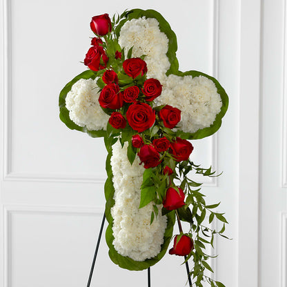 Floral Cross Easel –  Kiss Floral Llc, Claymont DE