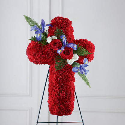 Faithful Hero Floral Cross –  Kiss Floral Llc, Claymont DE