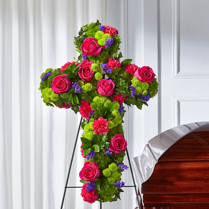 Tribute Rose Floral Cross –  Kiss Floral Llc, Claymont DE
