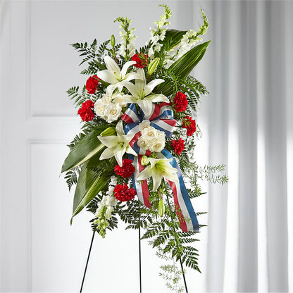 Stars of Life Standing Spray –  Kiss Floral Llc, Claymont DE
