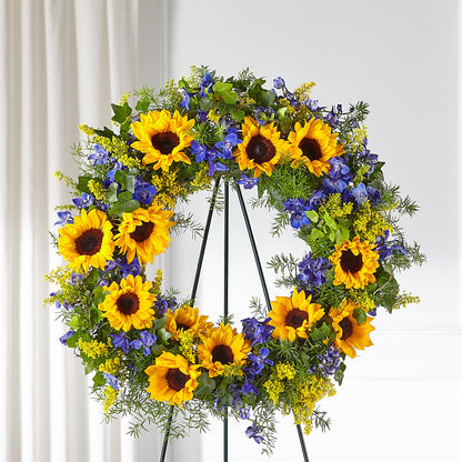Bright Rays Wreath –  Kiss Floral Llc, Claymont DE