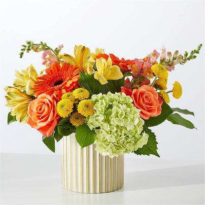 Autumn Sunshine Bouquet with Ivory Vase –  Kiss Floral Llc, Claymont DE