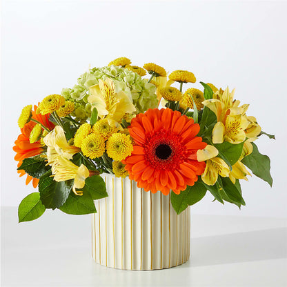 Autumn Sunshine Bouquet with Ivory Vase –  Kiss Floral Llc, Claymont DE