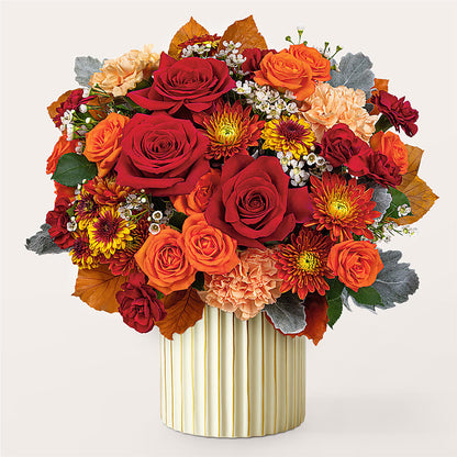 Merlot Bouquet with Ivory Vase –  Kiss Floral Llc, Claymont DE