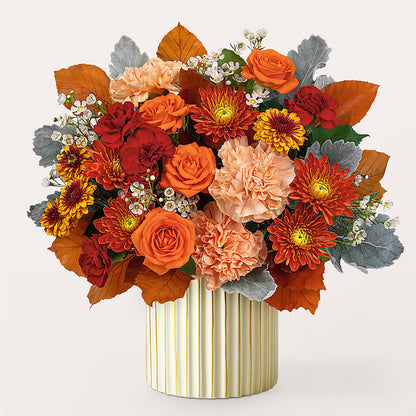 Merlot Bouquet with Ivory Vase –  Kiss Floral Llc, Claymont DE