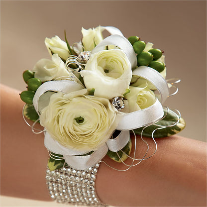 White Wedding Corsage –  Kiss Floral Llc, Claymont DE